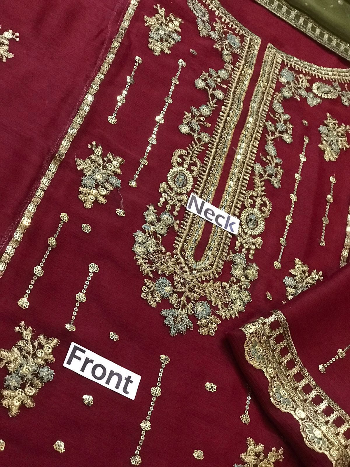 Asim Jofa Heavy Embroidered Chiffon Suit with Malai Fabric Trouser