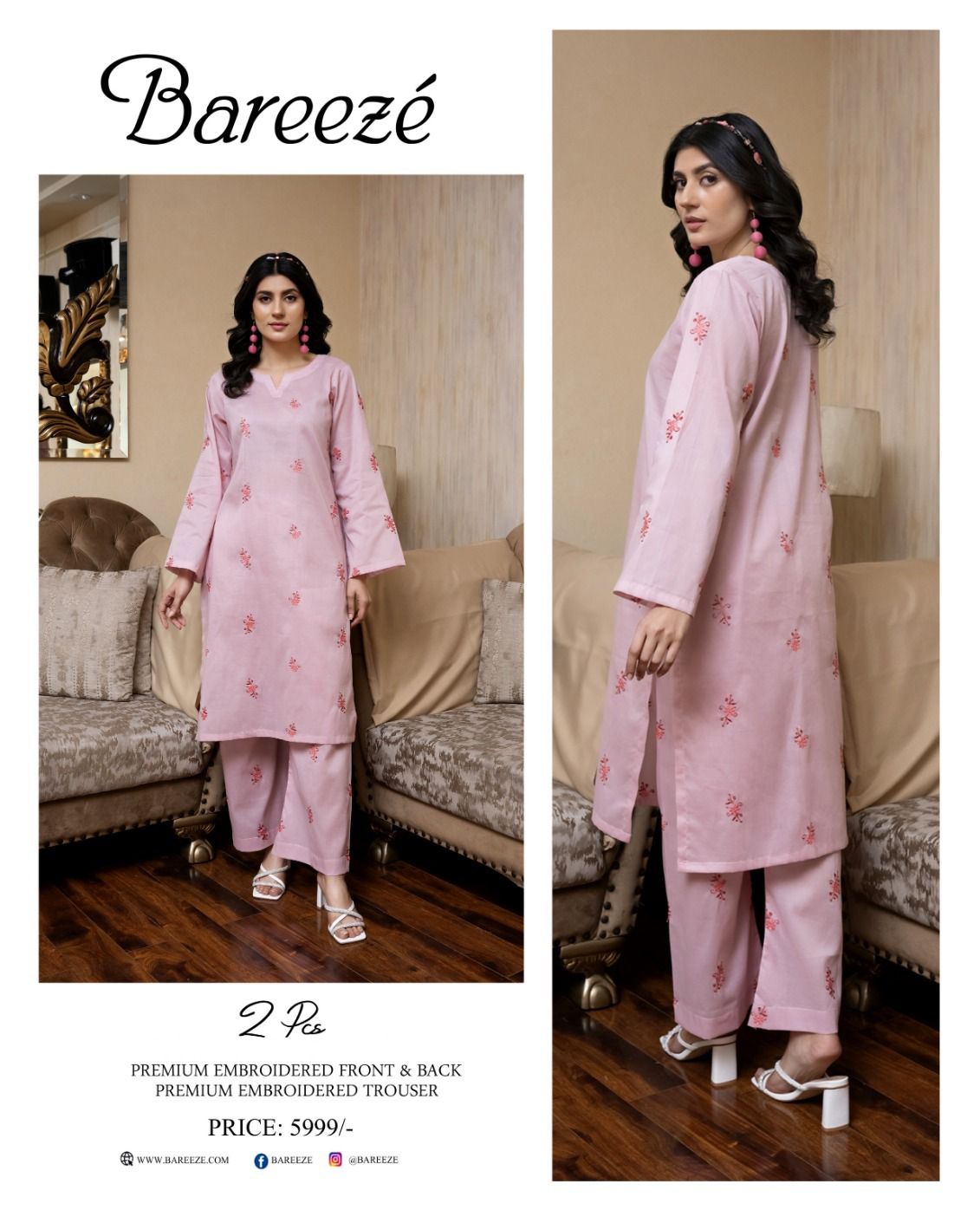 Bareeze Luxurious Lawn Ensemble with Exquisite Embroidery