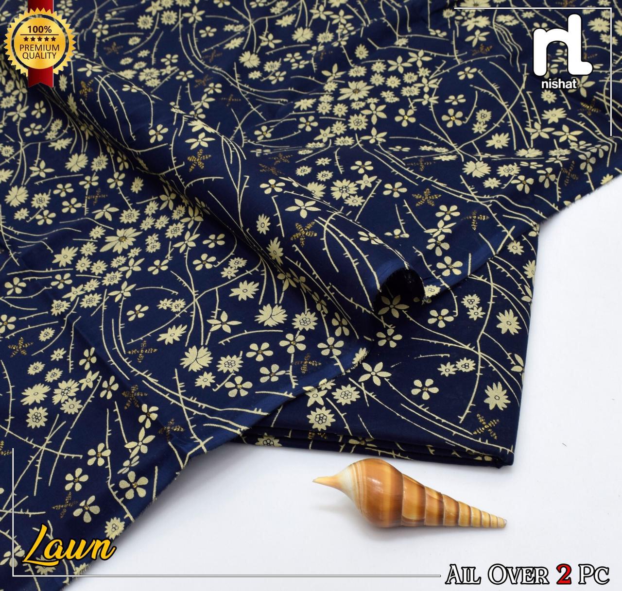 Upgrade Your Wardrobe with Nishat Lawn Glitter Print Allover – 2-Piece Suit