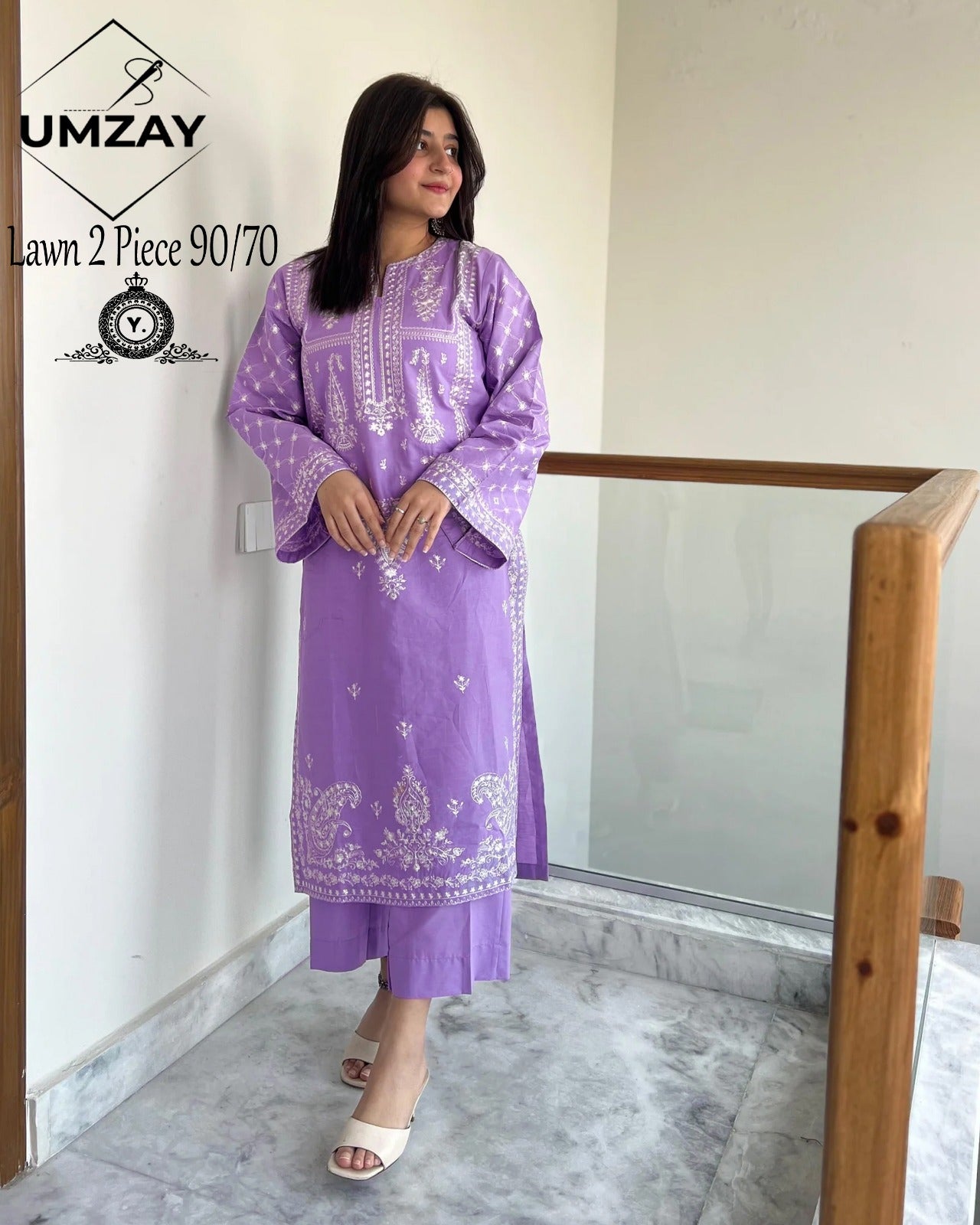 UMZAY Summer Lawn Collection 2025: Premium Air-Jet Lawn 2-Piece Embroidered Suits