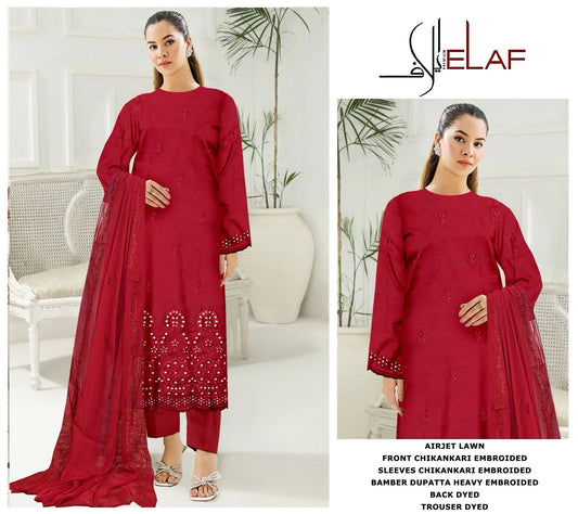 ELAF 3pc Fancy Lawn Embroidery Collection