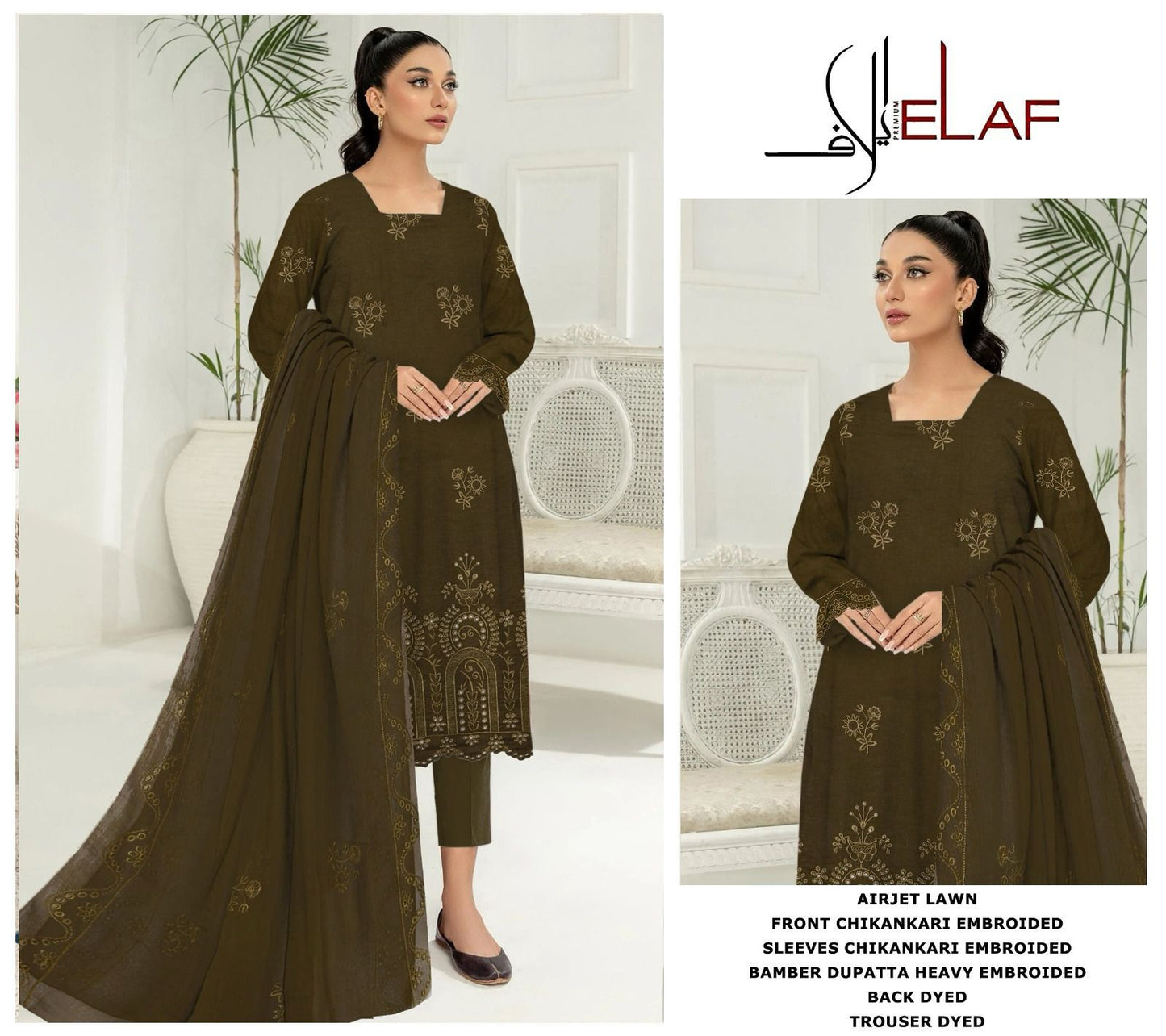 ELAF 3pc Fancy Lawn Embroidery Collection