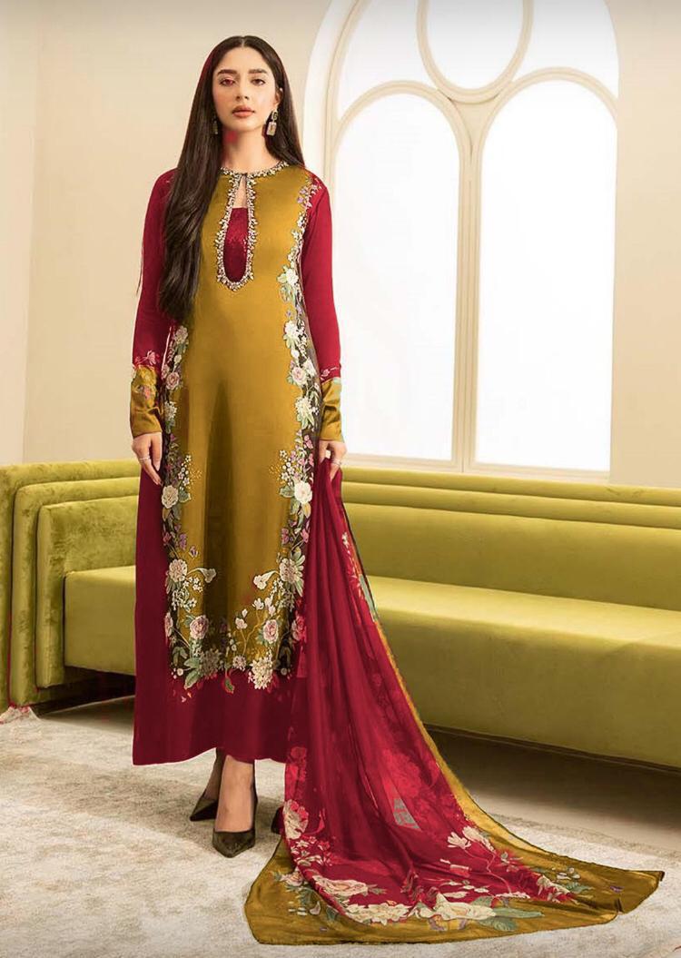 Lulusar Digital Printed 2pc - Elegant Silk Ensemble with Premium Design