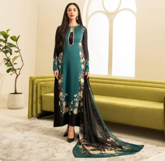 Lulusar Digital Printed 2pc - Elegant Silk Ensemble with Premium Design