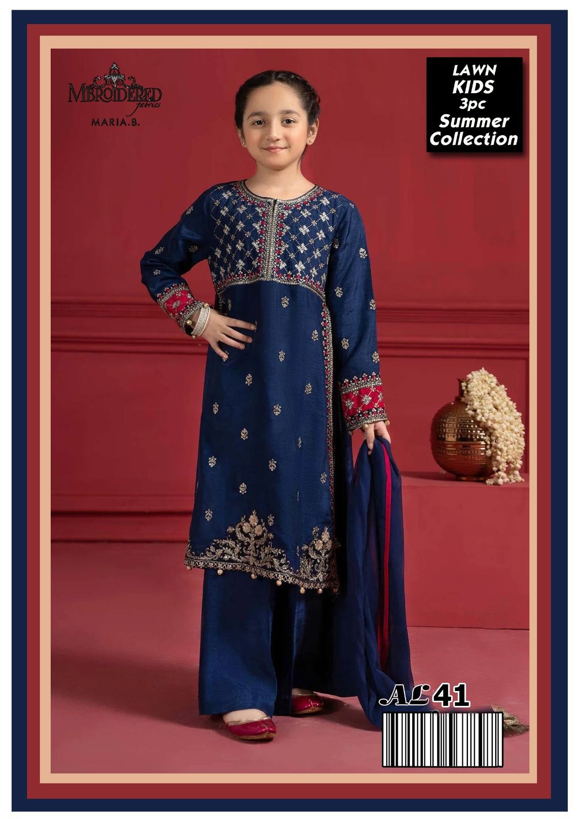 Maira B Kids Lawn Collection: Stylish 3-Piece Unstitched Outfit