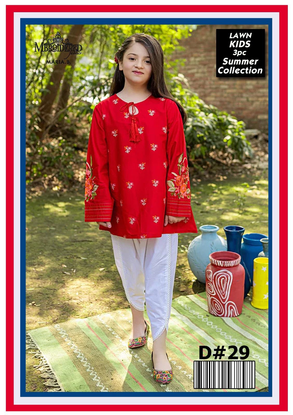 Maira B Kids Lawn Collection: Stylish 3-Piece Unstitched Outfit