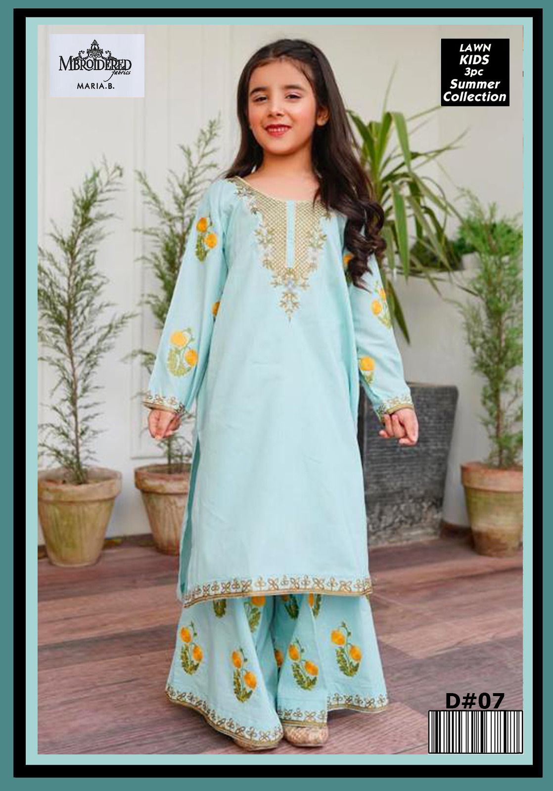 Maira B Kids Lawn Collection: Stylish 3-Piece Unstitched Outfit