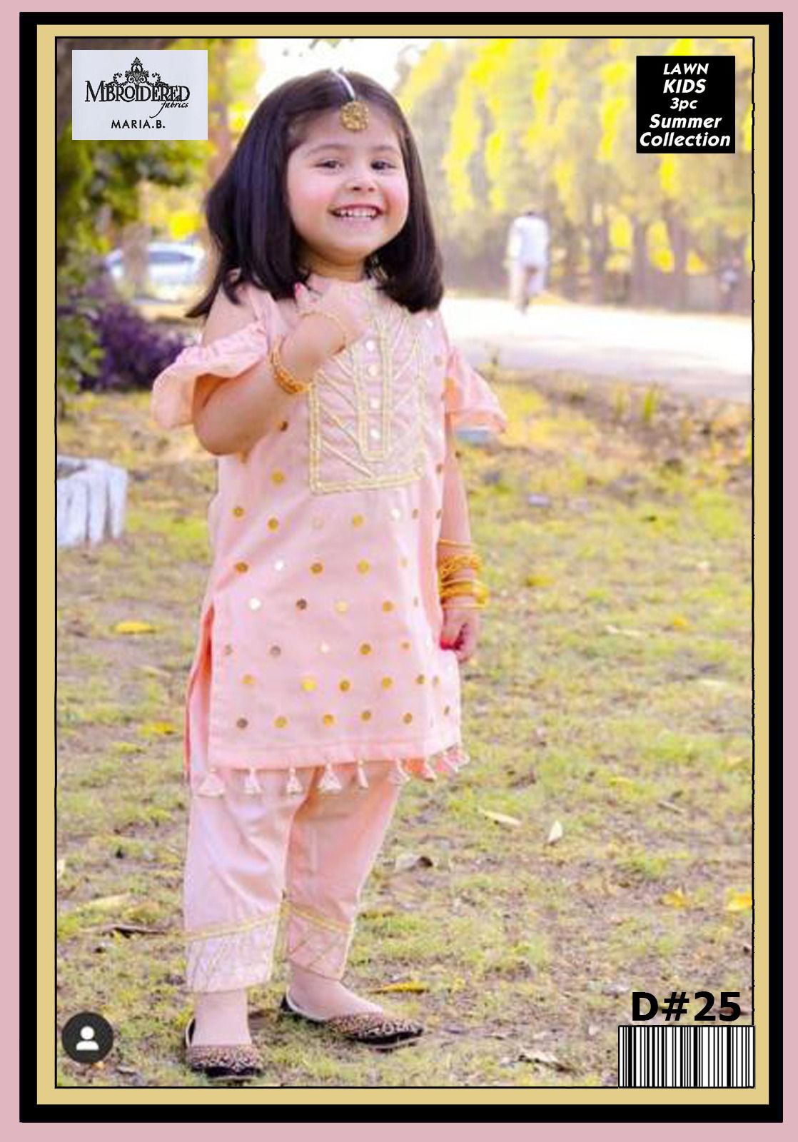 Maira B Kids Lawn Collection: Stylish 3-Piece Unstitched Outfit