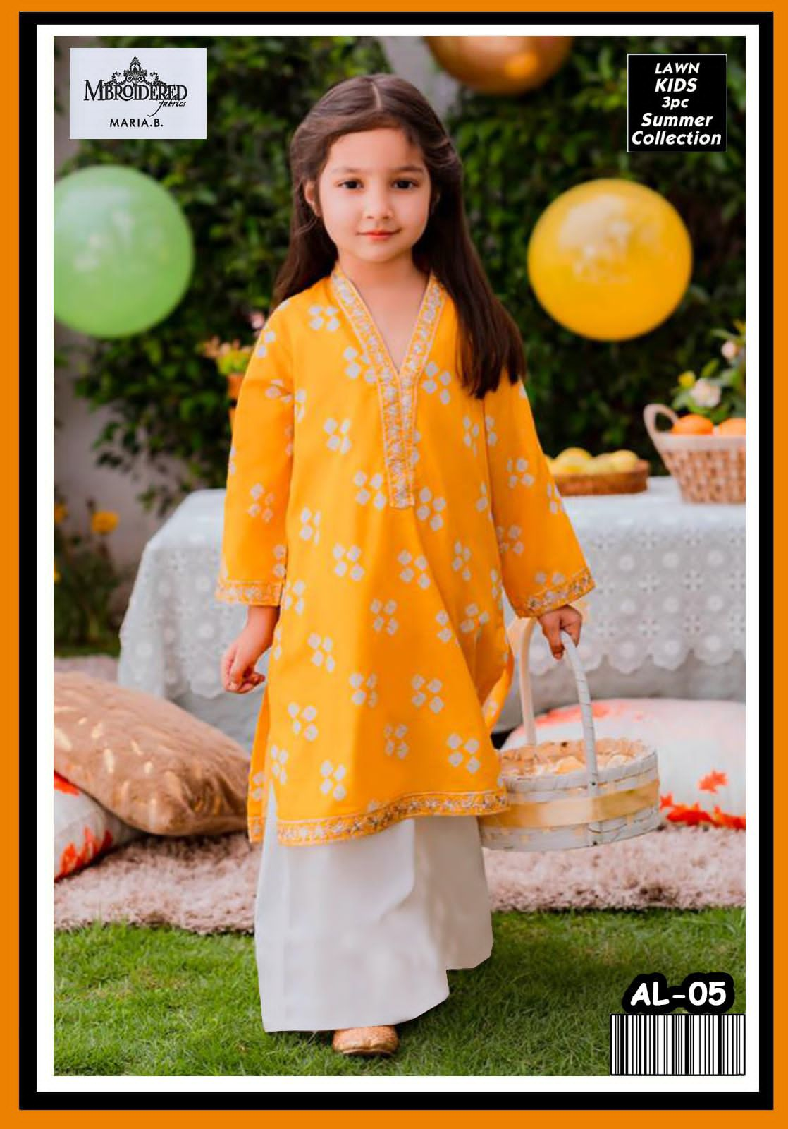 Maira B Kids Lawn Collection: Stylish 3-Piece Unstitched Outfit