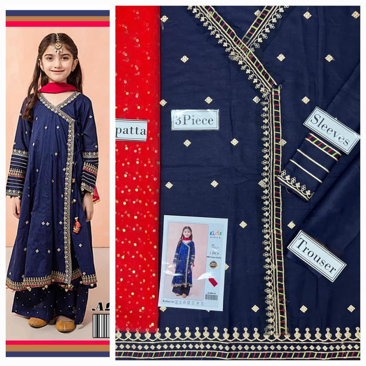 Maira B Kids Lawn Collection: Stylish 3-Piece Unstitched Outfit