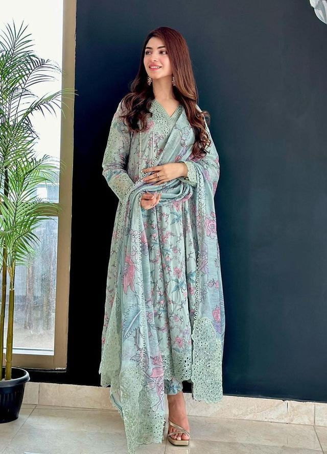 Iznik Printed Pure Lawn Collection - Unstitched Luxury Embroidered Suit