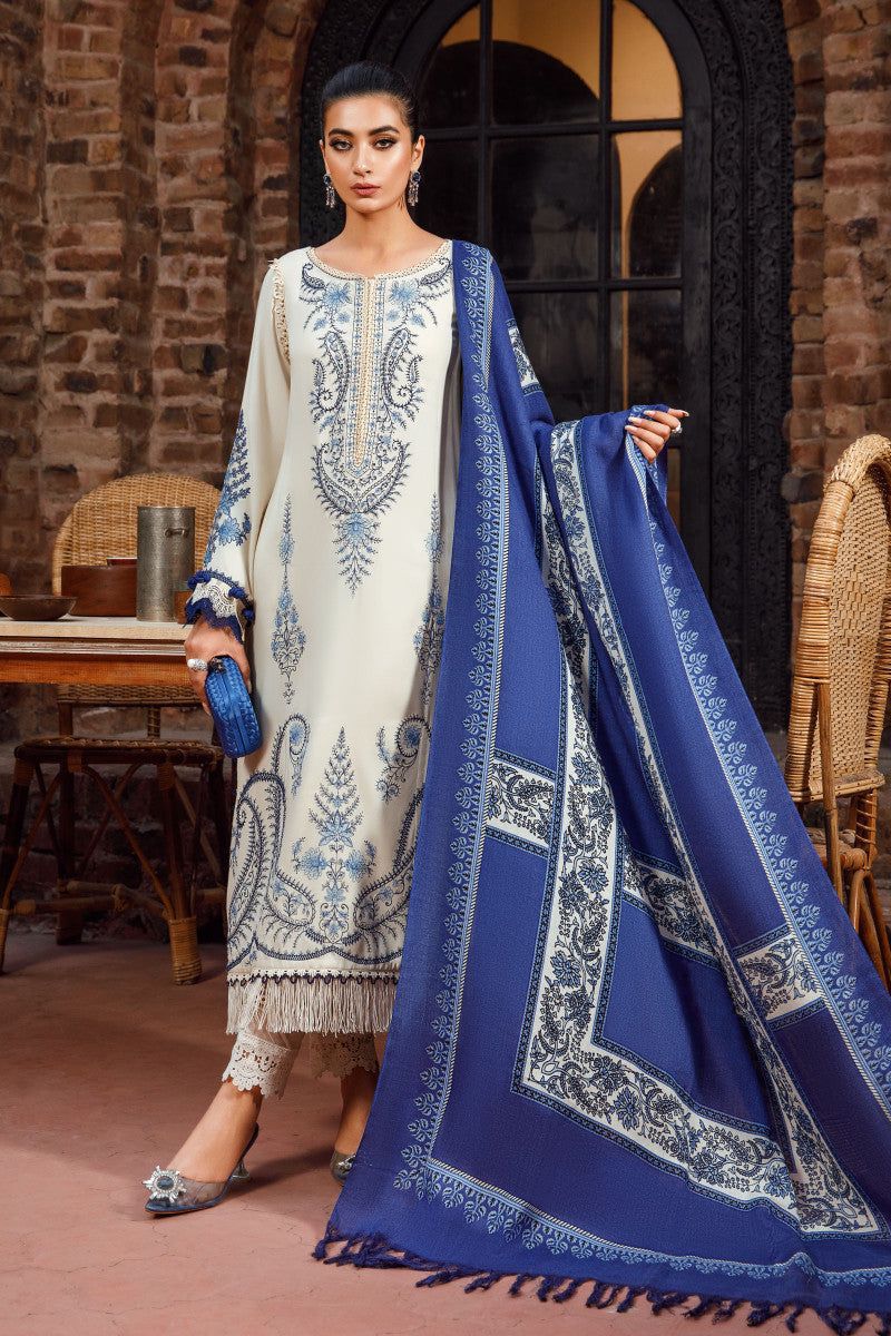 Elegant Maria B Lawn 3pc Suit with Embroidery