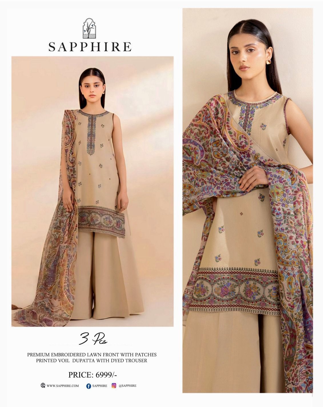 Sapphire Lawn Collection 2025 - Elegance Beyond Compare