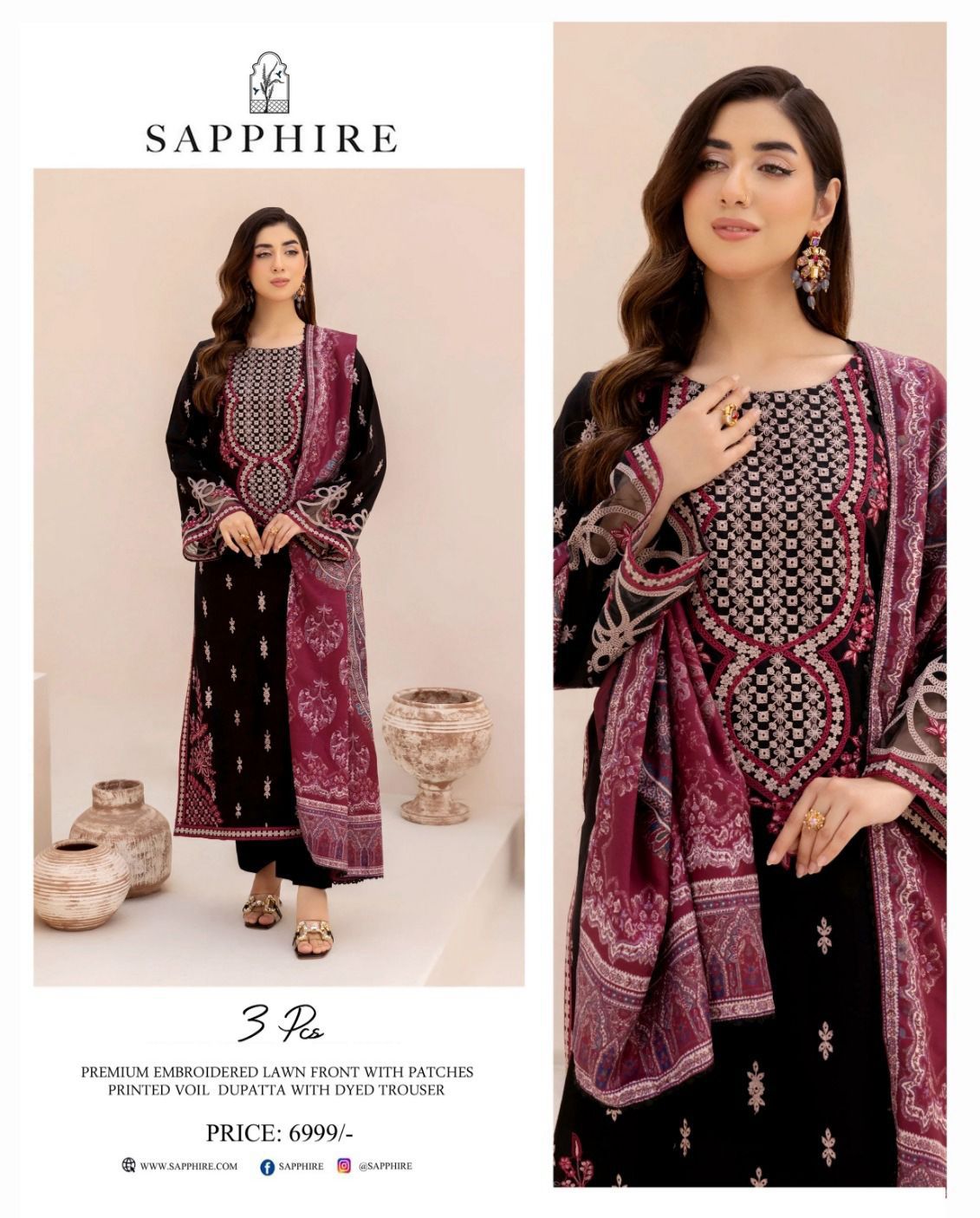 Sapphire Lawn Collection 2025 - Elegance Beyond Compare