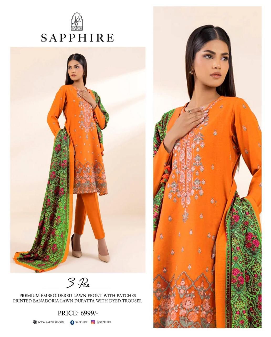 Sapphire Lawn Collection 2025 - Elegance Beyond Compare